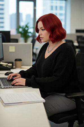 Kadın Büyük Beden V Yaka Kalın Triko Kazak Düz Akrilik Selanik Dokuma Kışlık Şık Seçim Kaliteli