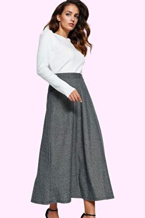 Kadın A line Maxi Etek Polyester Pamuk Rahat Günlük Stil Hafta Sonu Yaz Aylarının Vazgeçilmezi