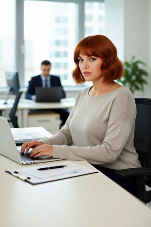 Büyük Beden Kadın Akrilik Triko Kazak Rahat Kalıp Düşük Kol Bisiklet Yaka Kış Mevsimi İçin İdeal