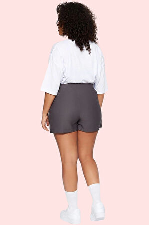 Büyük Beden Kadın Esnek Dokuma Şort Etek Günlük Kombinler İçin İdeal Yaz Aylarının Vazgeçilmezi