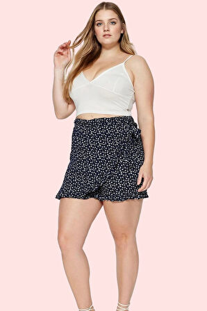 Kadın Büyük Beden Yazlık Şort Etek Viskoz Kumaşlı Rahat Günlük Kullanım Yaz Aylarının Vazgeçilmezi