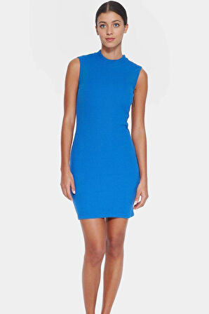 Örme Bodycon Mini Elbise Bisiklet Yaka Rahat Günlük Stil Kullanım Zarifane Tasarım