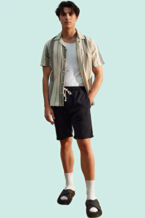 Erkek Pamuk Şort Rahat Straight Kalıp Yazlık Kombin Günlük Kullanım Yaz Aylarının Vazgeçilmezi