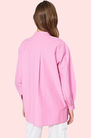 Kadın Pamuk Terrycotton Dokuma Gömlek Hakim Yaka Günlük Stil Hafta Sonu Yaz Aylarının Vazgeçilmezi