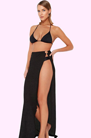 Kadın Aksesuarlı Plaj Eteği Maxi Boy Kalem Kalıp Yazlık Günlük Kullanım Yaz Aylarının Vazgeçilmezi