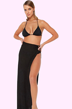 Kadın Aksesuarlı Plaj Eteği Maxi Boy Kalem Kalıp Yazlık Günlük Kullanım Yaz Aylarının Vazgeçilmezi