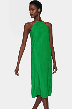 Rahat Örme Kumaş Elbise Midi Boy Shift Kalıp Yaz Mevsimi İçin Profesyonel Görünüm Konforlu Kesim