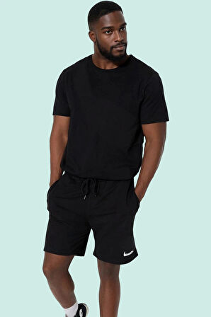 Erkek Yazlık Orta Boy Şort Geniş Paça Lastikli Bel Slogan Baskı Yaz Aylarının Vazgeçilmezi