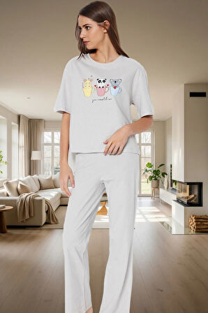 Pamuklu Pijama Takımı Rahat Regular Kalıp Boru Paça Kaliteli İşçilik