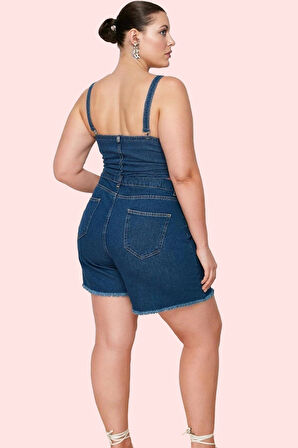 Kadın Denim Yüksek Bel Şort Etek Pamuk Rahat Günlük Stil Hafta Sonu Yaz Aylarının Vazgeçilmezi