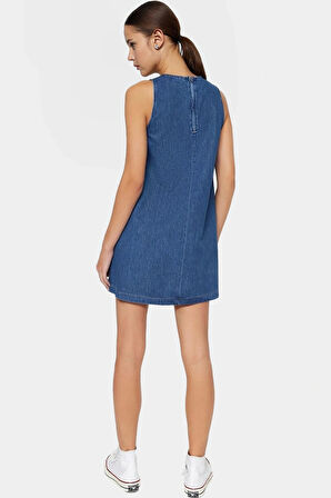 Pamuk Denim Mini Elbise Rahatlığı ve Şıklığı Bir Arada Profesyonel Görünüm Özel Tasarım