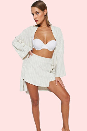 Kadın Yazlık Plaj Şort Etek Renk Keten Karışımlı Dokuma Straight Kalıp Yaz Aylarının Vazgeçilmezi