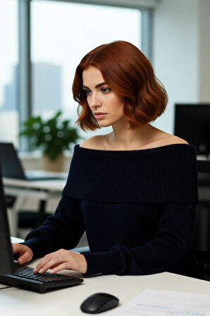 Kadın Regular Kalıp Omuz Dekolteli Düz Desen Triko Kazak Soğuk Havalar İçin Şık Seçim Kaliteli