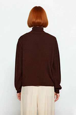 Kadın Günlük Akrilik Oversize Balıkçı Yaka Triko Kazak Konforlu Ve Şık Kış Kombinleri Kaliteli