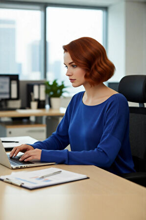 Büyük Beden Kadın Akrilik Triko Kazak Rahat Kalıp Düşük Kol Bisiklet Yaka Kış Mevsimi İçin İdeal