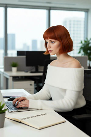 Kadın Tüylü Dokusuyla Ekstra Yumuşak Carmen Yaka Crop Triko Kazak Kış Kombinleri İçin İdeal