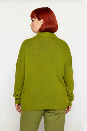 Kadınlara Özel Basic Regular Kalıp V Yaka Triko Kazak Büzgülü Uzun Kol Rahat Günlük Kombinler