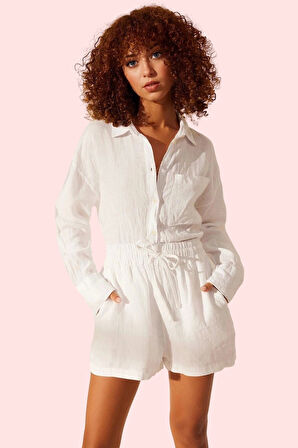 Kadın Keten Şort Geniş Paça Günlük Kombinler İçin Modern Tasarım Yaz Aylarının Vazgeçilmezi