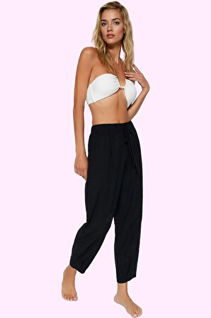 Kadın Pamuklu Dokuma Pantolon Yazlık Şalvar Kesim Rahat ve Şık Günlük Kullanım Özel Günler