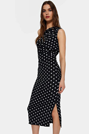 Asimetrik Tek Omuzlu Bodycon Elbise Püsküllü Trend Tasarım Mükemmel Uyum