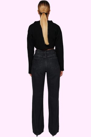 Kadın Pamuklu Wide Leg Jean Pantolon Yüksek Bel Günlük Kombinler İçin Yaz Aylarının Vazgeçilmezi