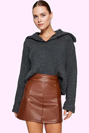 Kadın Mini Etek Yüksek Bel Kalem Kesim Günlük Casual Tarz Hafta Sonu Yaz Aylarının Vazgeçilmezi