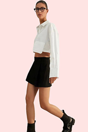 Kadın Yazlık Şort Etek Günlük Kullanım İçin Nefes Alan Dokuma Kumaş Yaz Aylarının Vazgeçilmezi