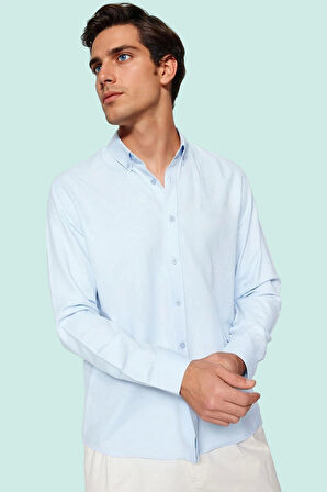 Erkek Smart Basic Gömlek Uzun Kol Pamuk Günlük Kullanım İçin Mükemmel Yaz Aylarının Vazgeçilmezi