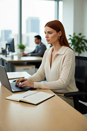 Kadınlara Özel Oversize Fitilli Triko Kazak Düşük Kol Polo Yaka Kış Sezonu İçin İdeal Günlük Giyim