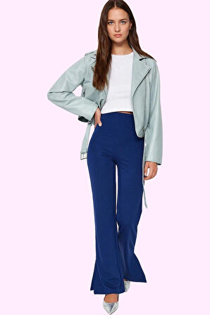 Kadın Flare Pantolon İspanyol Paça Yüksek Bel Günlük Şıklık Hafta Sonu Yaz Aylarının Vazgeçilmezi