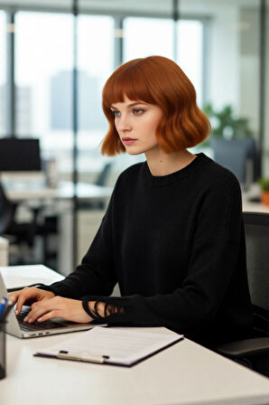 Kadın Casual Crop Oversize Bisiklet Yaka Triko Kazak Düşük Kol Akıtma Detaylı Konforlu Şık