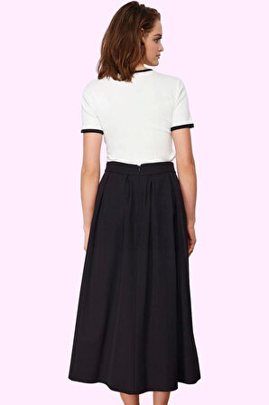 Kadın Kemerli Maxi Etek Polyester Elastan Finike Dokuma Casual Stil Yaz Aylarının Vazgeçilmezi