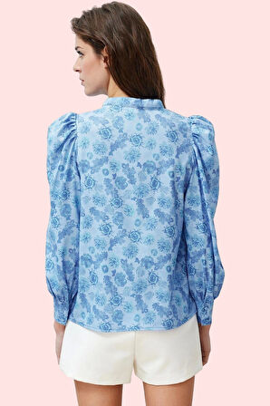 Kadın Pamuk Dokuma Gömlek Basic Siluet Dik Yaka Günlük Ve İş Hayatı Yaz Aylarının Vazgeçilmezi