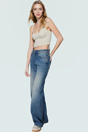 Yazlık Crop Bluz Rahat Şık ve Nefes Alabilir Pamuklu Kumaş Özenle Seçilmiş Kaliteli İşçilik