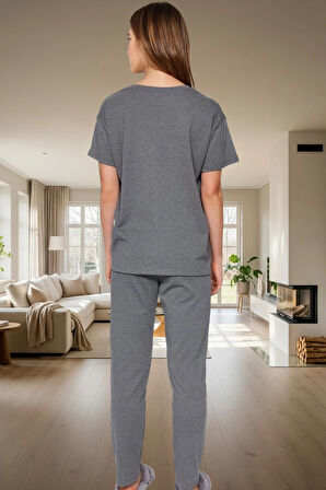 Nefes Alan Pamuklu Pijama Takımı Regular Kalıp Cep Detaylı Yüksek Kalite