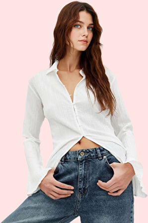 Kadın Basic Fitted Gömlek Renk Casual Günlük Kombinler Hafta Sonu Yaz Aylarının Vazgeçilmezi