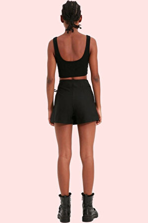 Kadın Yüksek Bel Şort Etek Günlük Kullanım İçin İdeal Şık Tasarım Yaz Aylarının Vazgeçilmezi