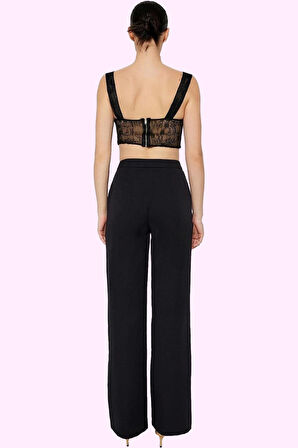 Kadın Düz Desen Normal Bel Wide Leg Pantolon Kış Sezonu Günlük Kullanım Yaz Aylarının Vazgeçilmezi