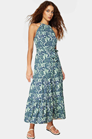 A line Halter Maxi Elbise Rahat Şık ve Yazlık Görünüm Zarifane Tasarım Dayanıklı Malzeme