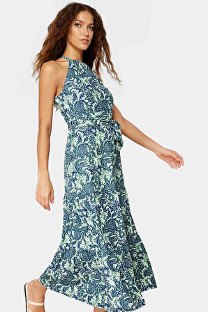 A line Halter Maxi Elbise Rahat Şık ve Yazlık Görünüm Zarifane Tasarım Dayanıklı Malzeme