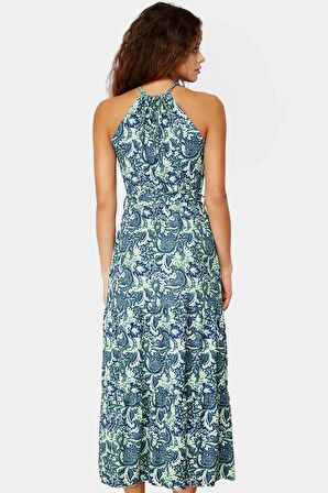 A line Halter Maxi Elbise Rahat Şık ve Yazlık Görünüm Zarifane Tasarım Dayanıklı Malzeme