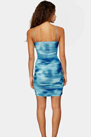 Yazlık Mini Elbise Bodycon Kalıp Örme Kumaş İnce Askılı Rahat Ve Şık Modern Stil