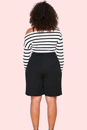 Kadın Boru Paça Örme Şort Polyester Günlük Kullanım için Rahat Hafta Sonu Kaliteli Malzeme