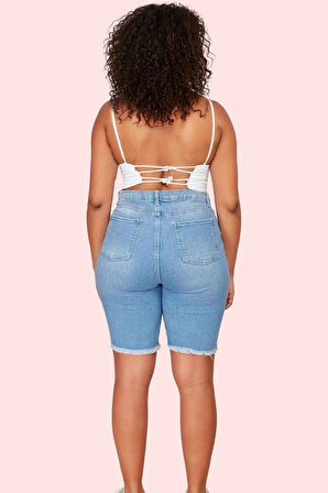 Kadın Skinny Denim Şort Pamuk Rahat Günlük Yaz Kombinleri İçin Hafta Sonu Kaliteli Malzeme