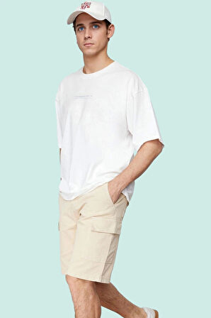 Erkek Pamuklu Denim Şort Rahat Geniş Paça Kısa Boy Günlük Kullanım İçin Ideal Modern Tasarım