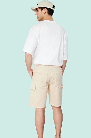 Erkek Pamuklu Denim Şort Rahat Geniş Paça Kısa Boy Günlük Kullanım İçin Ideal Modern Tasarım