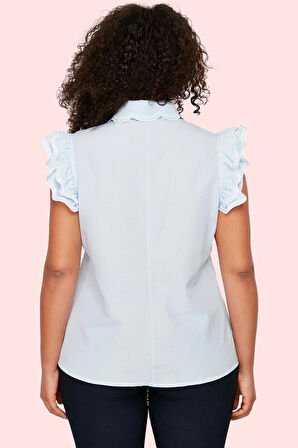 Kadın Kolsuz Dokuma Gömlek Omuz Nakış Detaylı Günlük Yaz Kombinleri Hafta Sonu Özel Günler