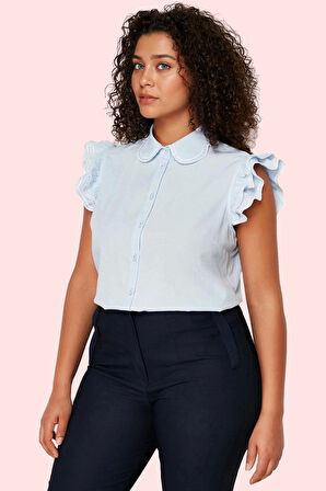 Kadın Kolsuz Dokuma Gömlek Omuz Nakış Detaylı Günlük Yaz Kombinleri Hafta Sonu Özel Günler