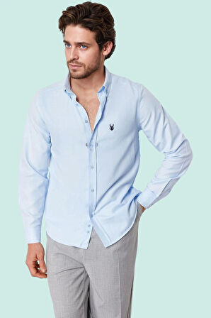 Erkek Oxford Kumaş Gömlek Kolay Ütü Kısa Kol Regular Günlük Kullanım İçin Kaliteli Malzeme