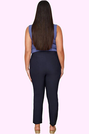 Kadın Dokuma Pantolon Yüksek Bel Fermuarlı Ofis Şıklığı Günlük Kullanım Yaz Aylarının Vazgeçilmezi